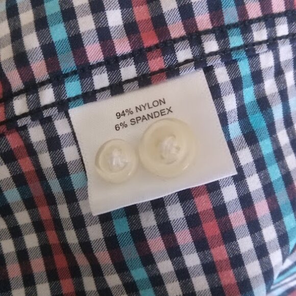 PETER MILLAR | Summer Comfort Performance Sport Blue Pink Button Down Shirt L - Picture 13 of 13